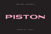 PISTON — Retro / Modern Display Font, a Sans Serif Font by Mikey Weeks (Thumbnail 2 of 8)