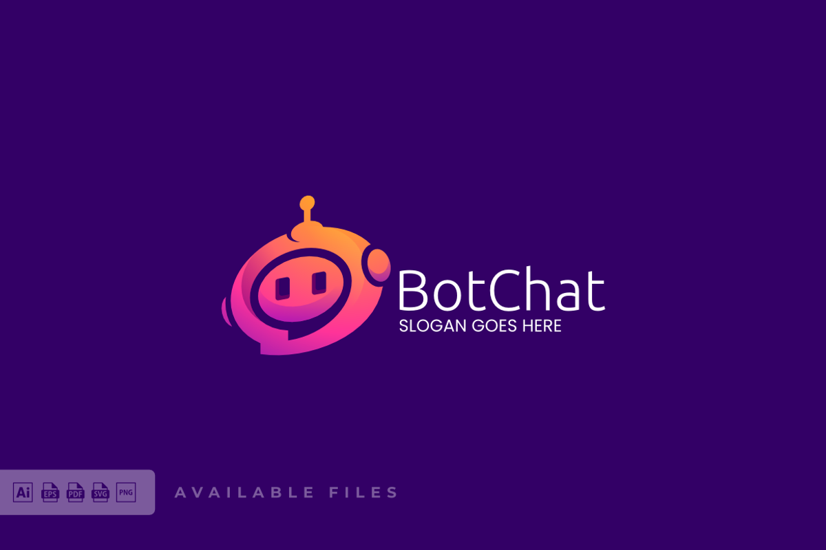 Bot Chat Gradient Colorful Logo, a Branding & Logo Template by ivan_artnivora