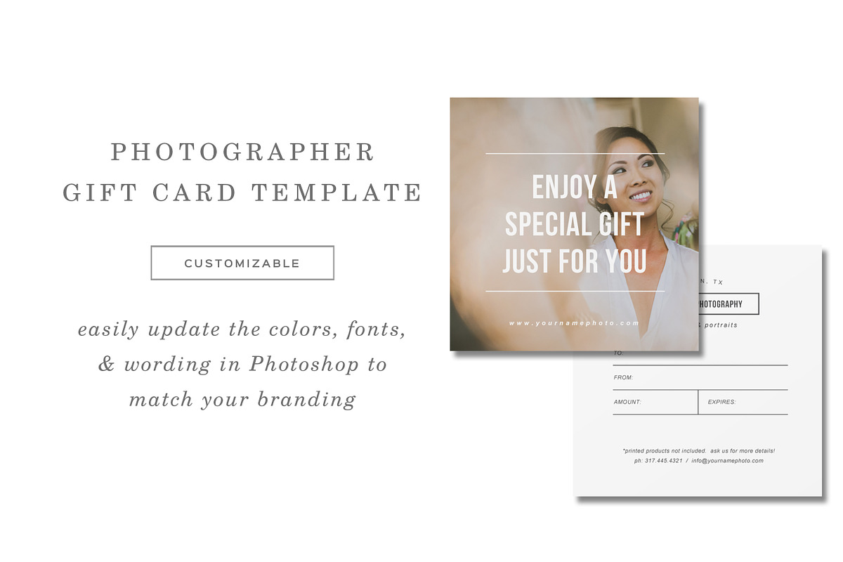 Minimal Gift Card Template, a Flyer Template by roselindoco