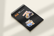 Cute dog working set, stickers, a Person Illustration by PaperTrident (Thumbnail 9 of 10)