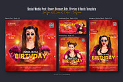 Birthday Social Media Post Bundle, a Social Media Template by Creative_View (Thumbnail 3 of 8)