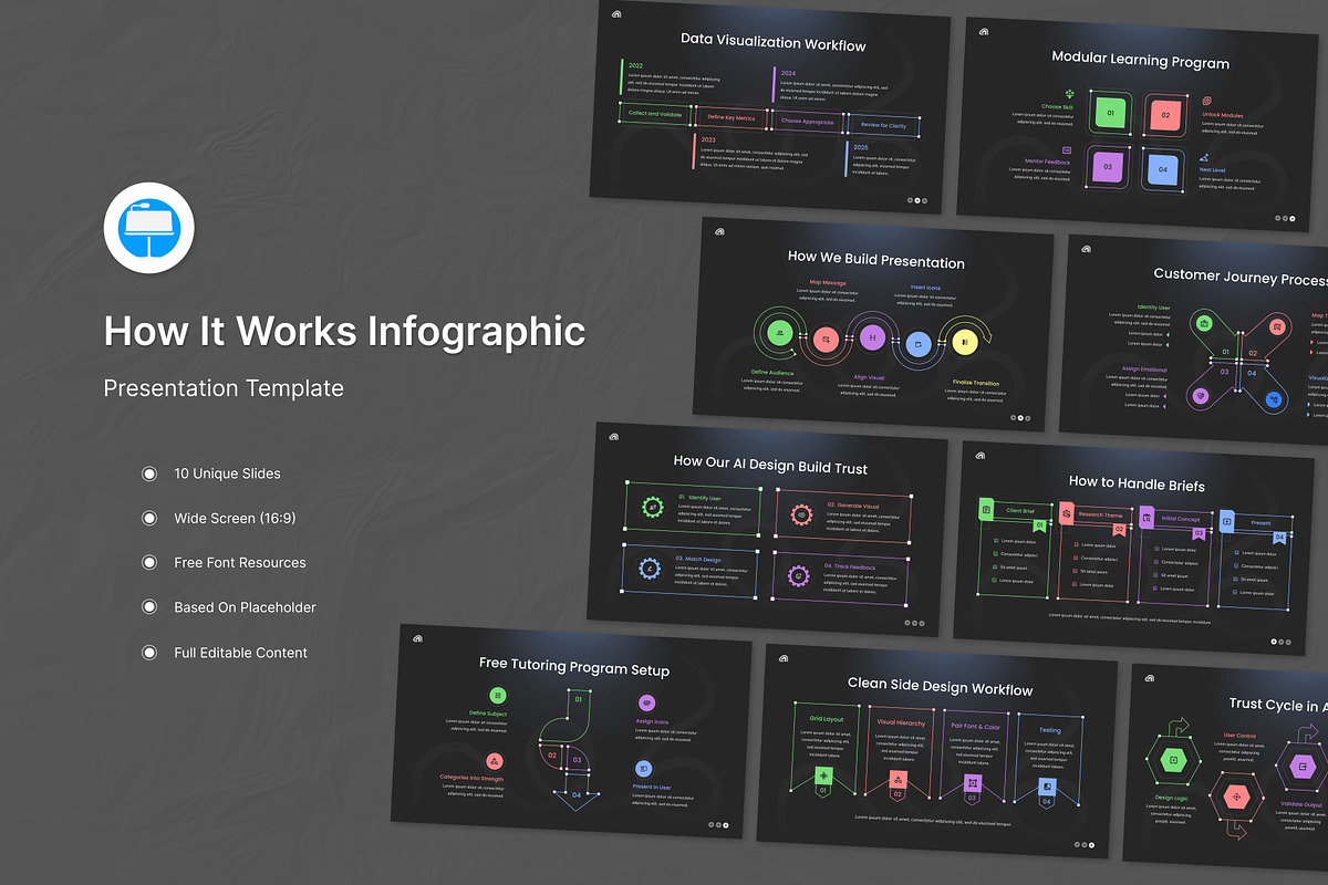 How It Works Infographic Keynote, a Presentation Template by Antstheme (Photo 1 of 3)