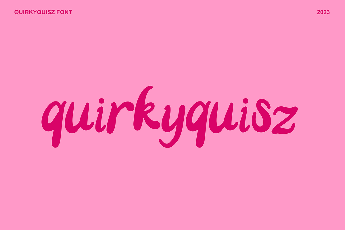 Quirkyquisz Handwriting Font, a Handwritten Font by rtf.studio (Photo 2 of 5)