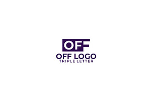 triple letter off vector template