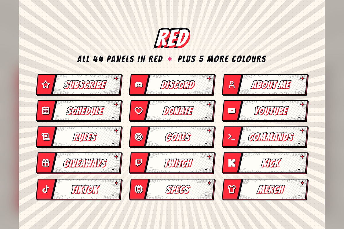 Anime Twitch & Kick Panels, an Object Graphic by Gear Store (Photo 8 of 12)
