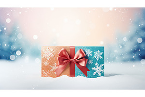 snowflakes shopping gift card ai, a Holiday Photo by pikepicture