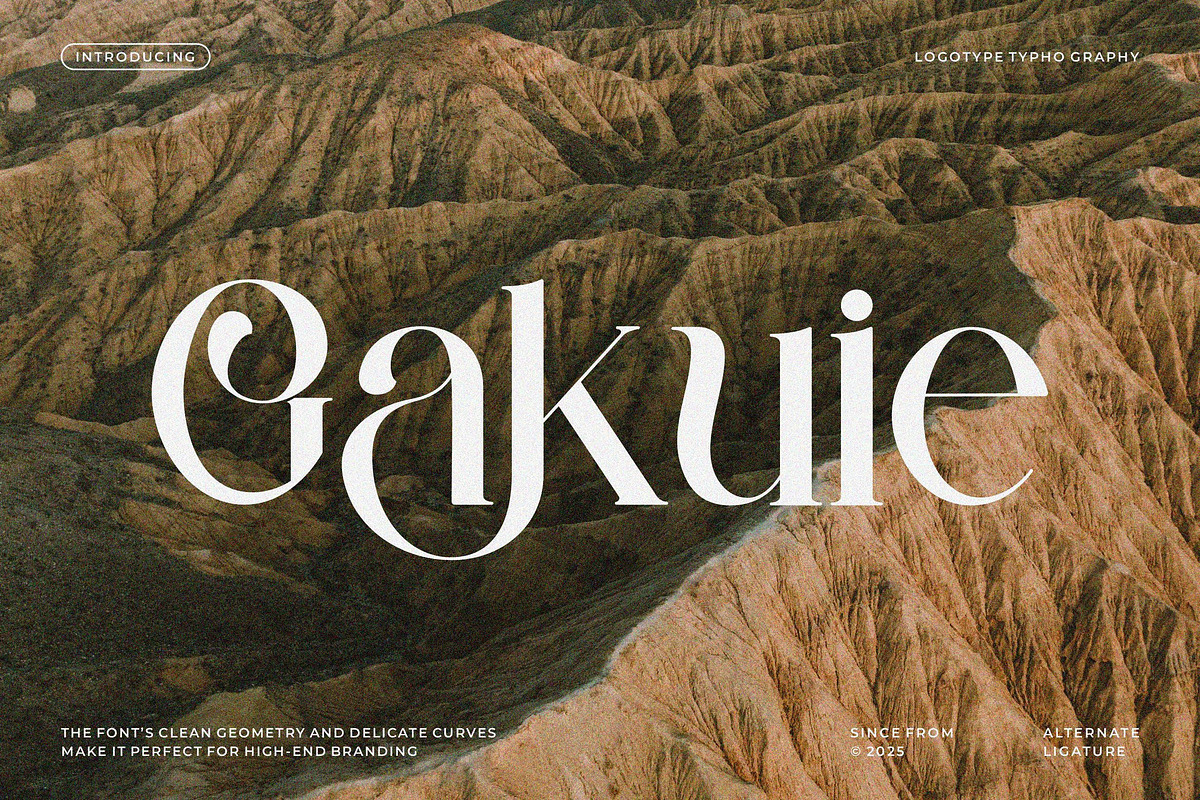 Gakuie || Modern classy Serif Font, a Serif Font by Ermedia Studio (Photo 1 of 10)