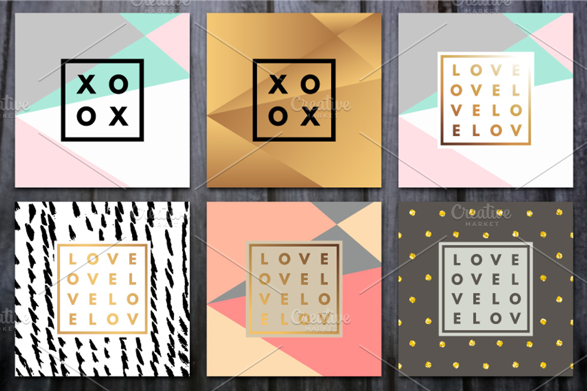 Minimal Romantic Logo in frame, a Texture Illustration by Olha Kostiuk (Photo 3 of 3)