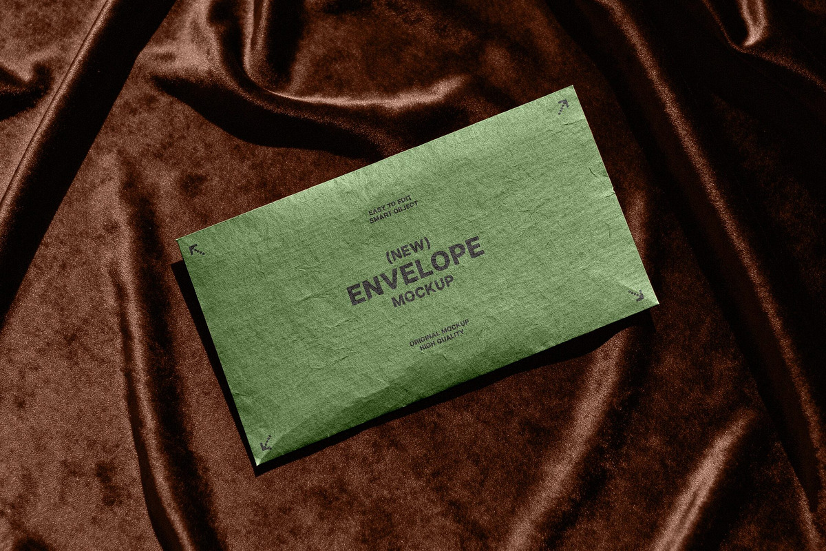 Envelope Mockup on Velvet Fabric, a Product Mockup by Design Squad (Photo 5 of 5)