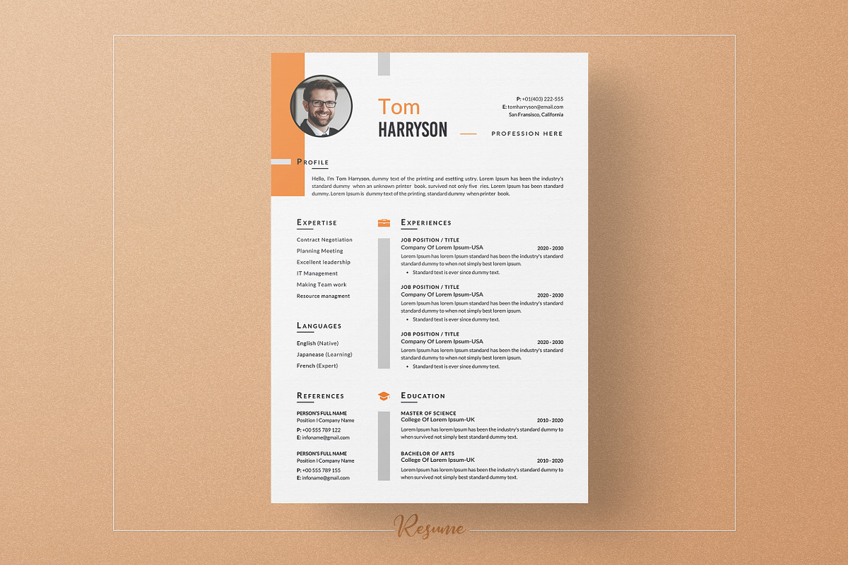 Resume/CV Word, a Resume Template by ResumeDevisers (Photo 4 of 5)