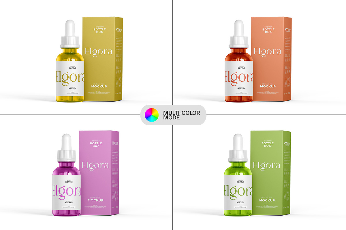 Serum Dropper Bottle with Box Mockup, a Packaging Mockup by RamStudio2 (Photo 4 of 10)