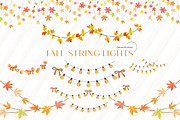 Fall Floral String Lights Clipart, an Illustration by Sunflower Day Love (Thumbnail 4 of 4)