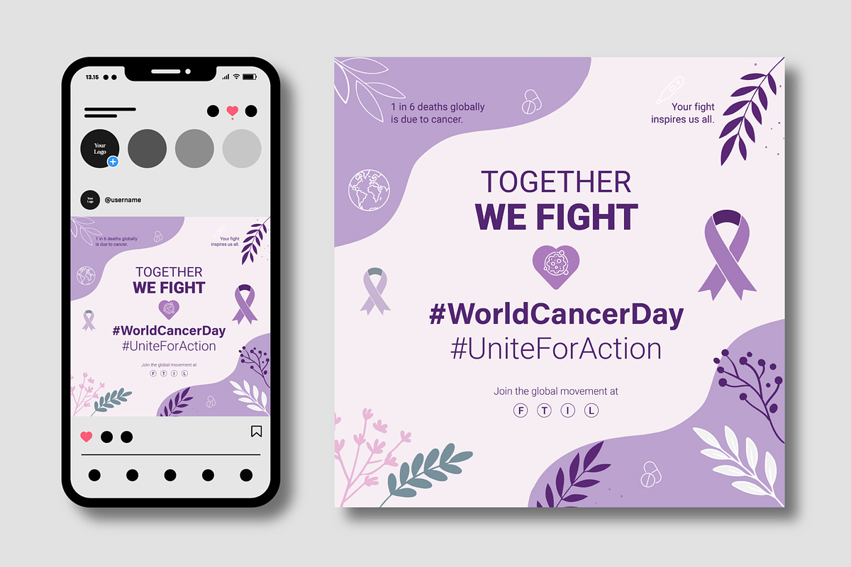 World Cancer Awareness 2025, an UI Kit Template by MightyDesign (Photo 1 of 7)