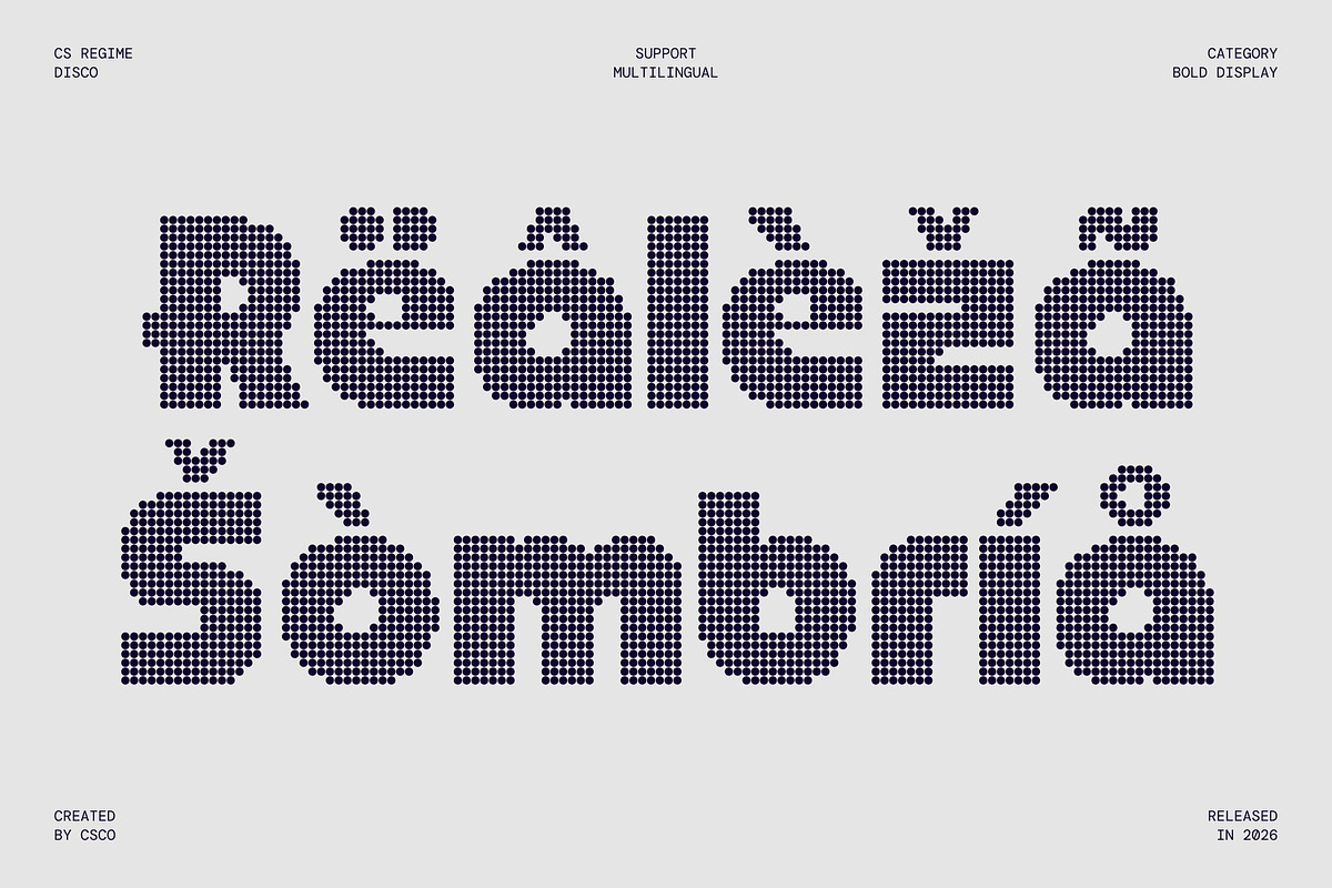 CS Regime Disco, a Sans Serif Font by Craft Supply Co. (Photo 7 of 8)