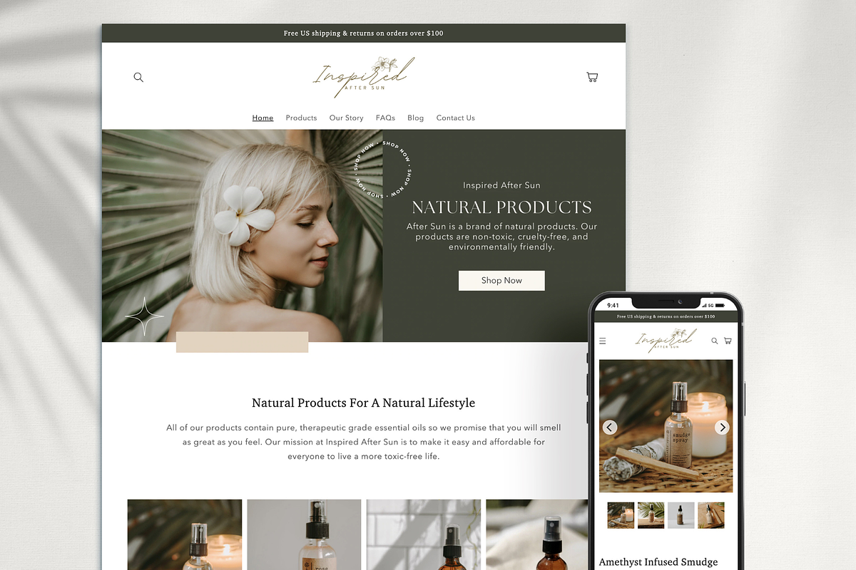 After Sun - Beauty Shopify Theme, a Templates & Theme by InspiredTheme (Photo 1 of 7)