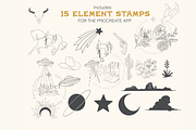 Cosmic Cowboy Stamp Brushes, a Brush Add-On by Mabel & Bea (Thumbnail 2 of 6)
