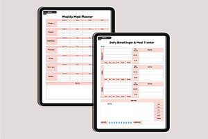 Digital 2025 Meal Planner Canva