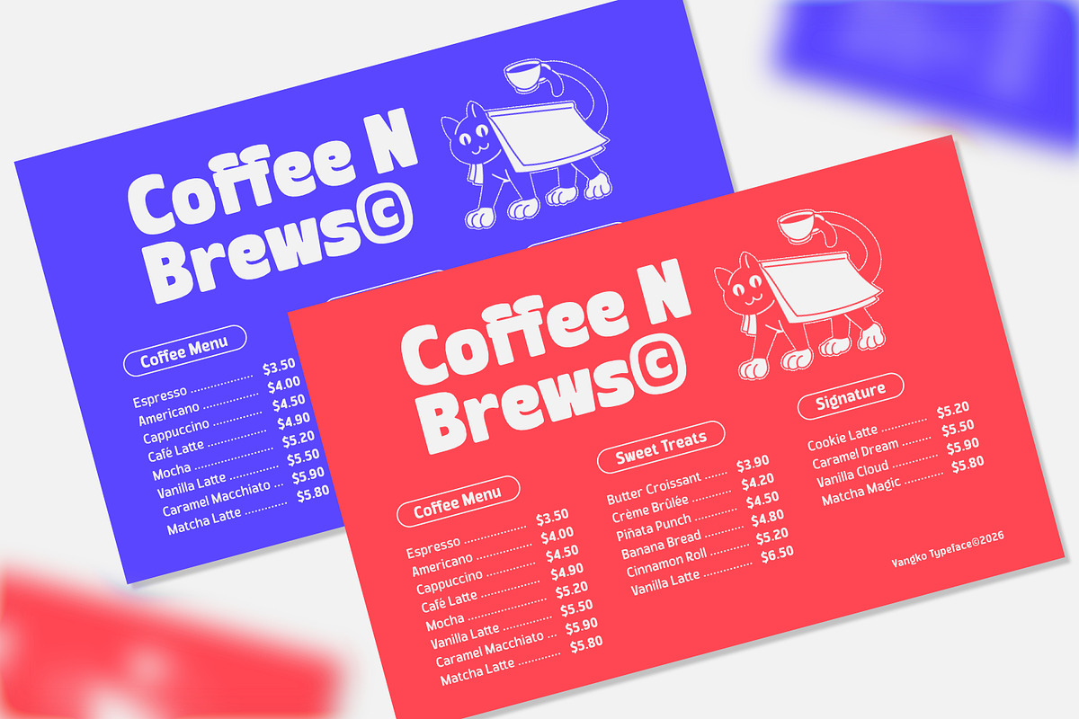 Yangko – Playful Display Font Family, a Sans Serif Font by Sekyra Lab (Photo 10 of 14)