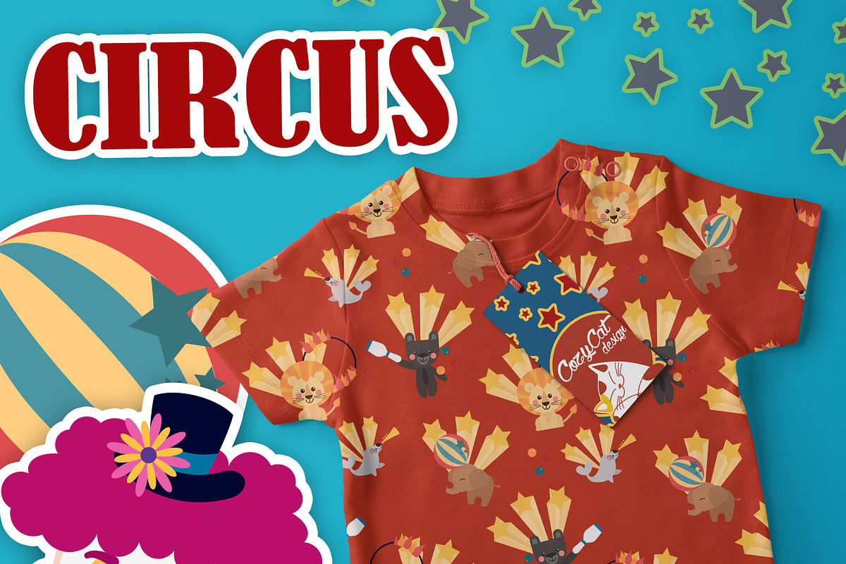 Circus Digital Clip Art, a Person Illustration by Cozy Cat Design (Photo 3 of 6)