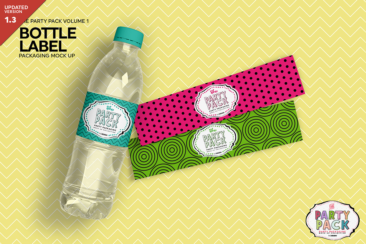 Bottle Label Packaging Mockup, a Cups & Container Mockup by INCDesign (Photo 1 of 6)