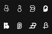 B Lettermarks Collection, a Branding & Logo Template by Musafeer Studio (Thumbnail 2 of 9)