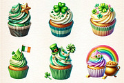 St Patrick's Day Cupcake Clipart, a Seasonal Illustration by DreamArtGraphic (Thumbnail 5 of 5)