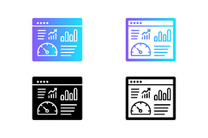 Analytics Dashboard Icon Set Pack