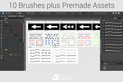 Arrow Stroke Brush for Affinity Apps, a Brush Add-On by Affinity Templates (Thumbnail 4 of 7)
