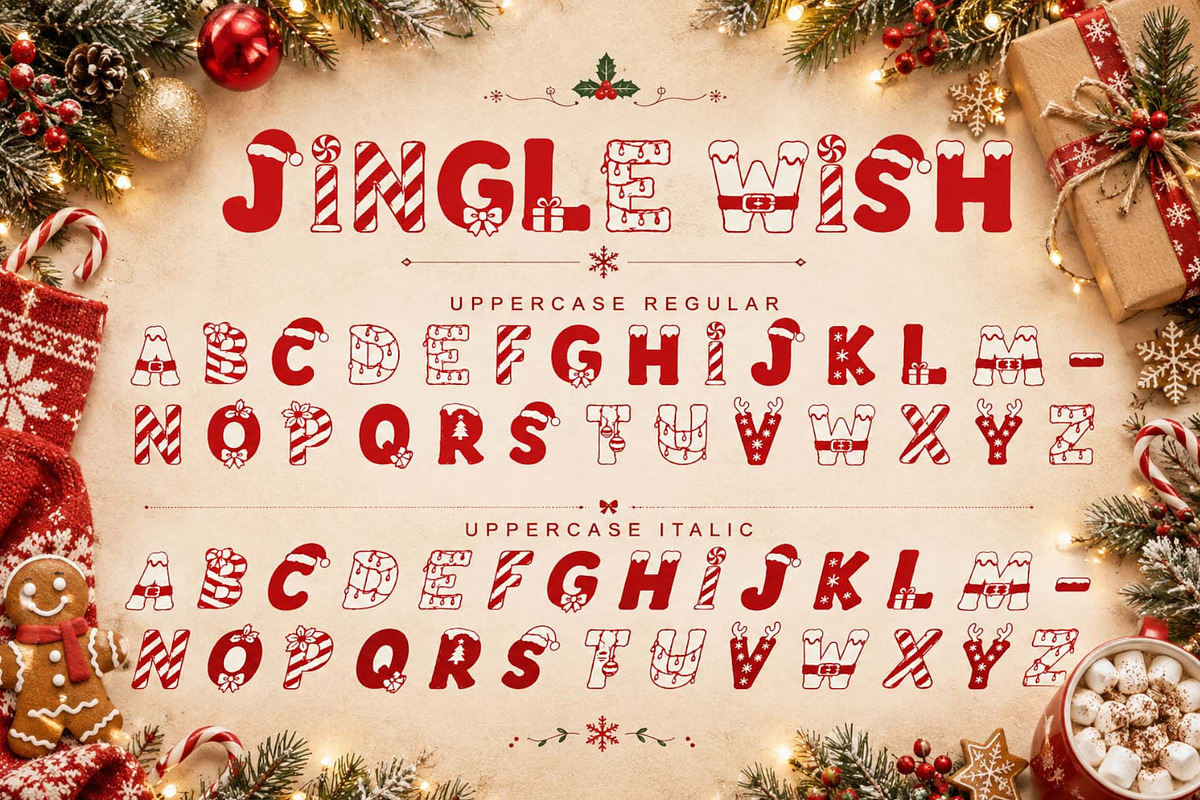 Jingle Wish, a Blackletter Font by Yoga Letter (Photo 7 of 11)