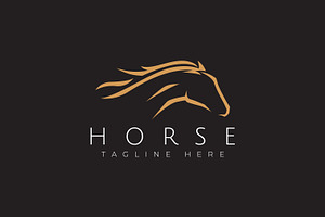 Horse Head Logo Mane Elegance Brand, a Branding & Logo Template by Signatoro
