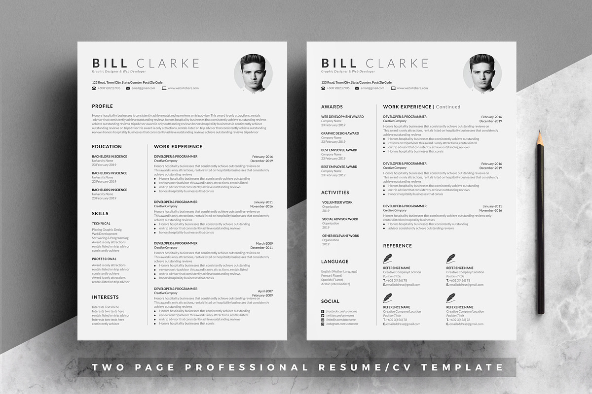 Word Resume & Cover Letter, a Resume Template by White Graphic (Photo 2 of 4)