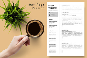 Teacher Resume Template / CV - Lydia