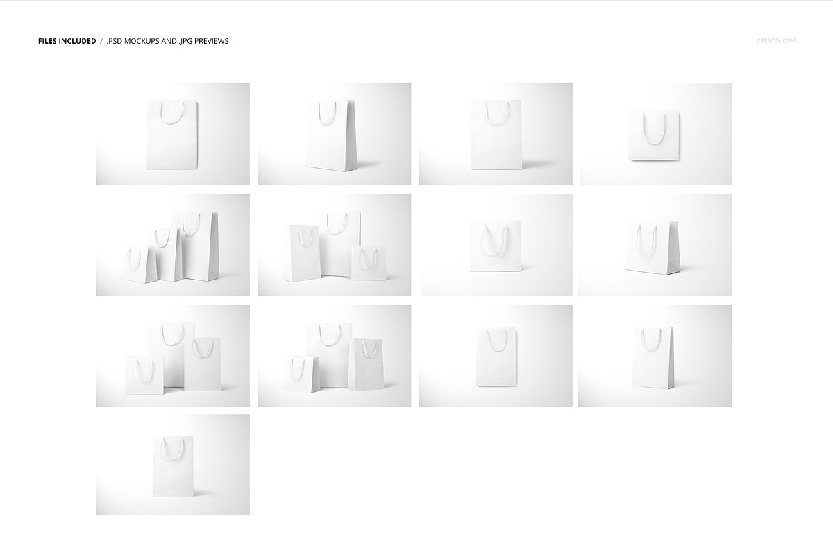 Paper Bags Mockup Set, a Packaging Mockup by creatsy5 (Photo 2 of 14)