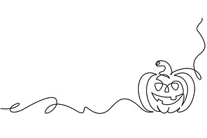 Spooky jack o lantern pumpkin, a Decorative Illustration by Valenty