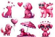 Dog Silhouette Love Summer Clipart, an Illustration by Designworld (Thumbnail 2 of 6)