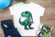 Baby Dinosaurs PNG Clipart Art Pack, an Animal Illustration by QM_ART (Thumbnail 6 of 7)