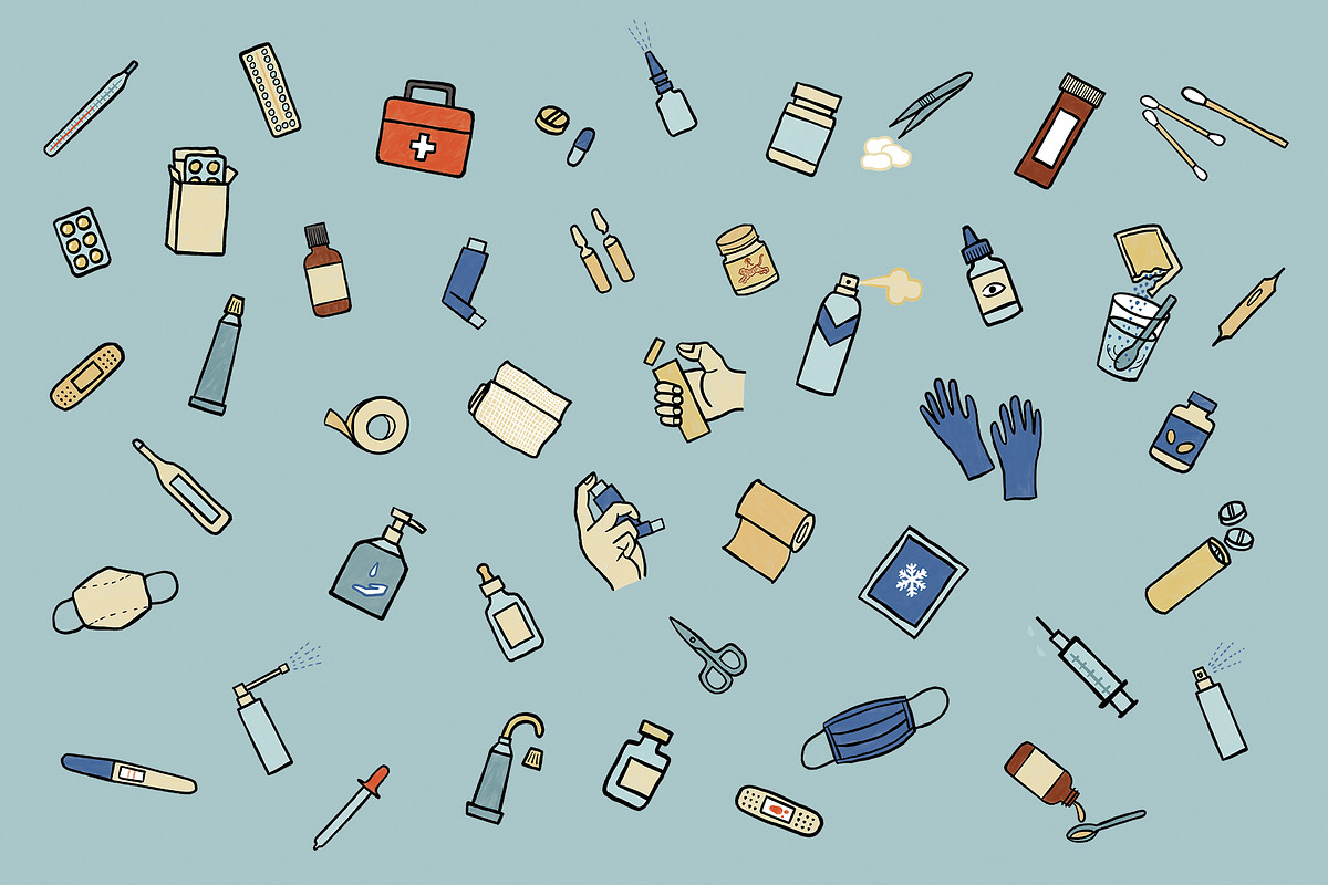 Medical care illustrations, a Healthcare Illustration by Yuelan (Photo 2 of 4)