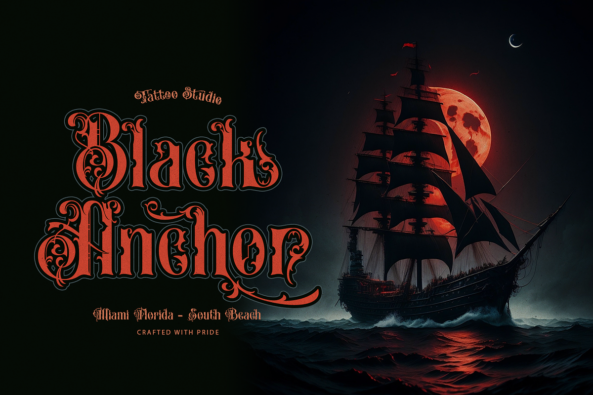 Heritangle Victorian Font, a Blackletter Font by madeDeduk (Photo 2 of 11)