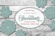 Succulent Clip Art - Botanic Vectors, an Illustration by Turning Moss (Thumbnail 2 of 5)