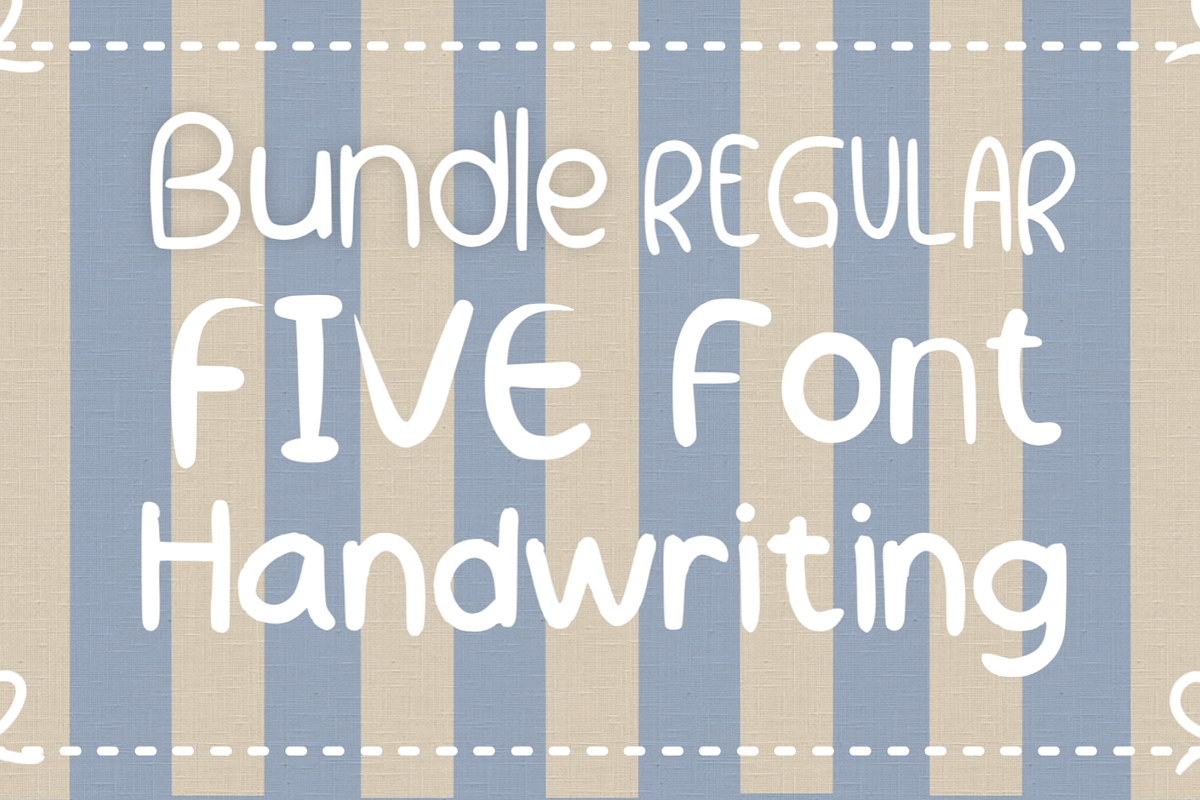 Handwriting Regular Font Bundles, a Handwritten Font by SaStudio (Photo 1 of 11)