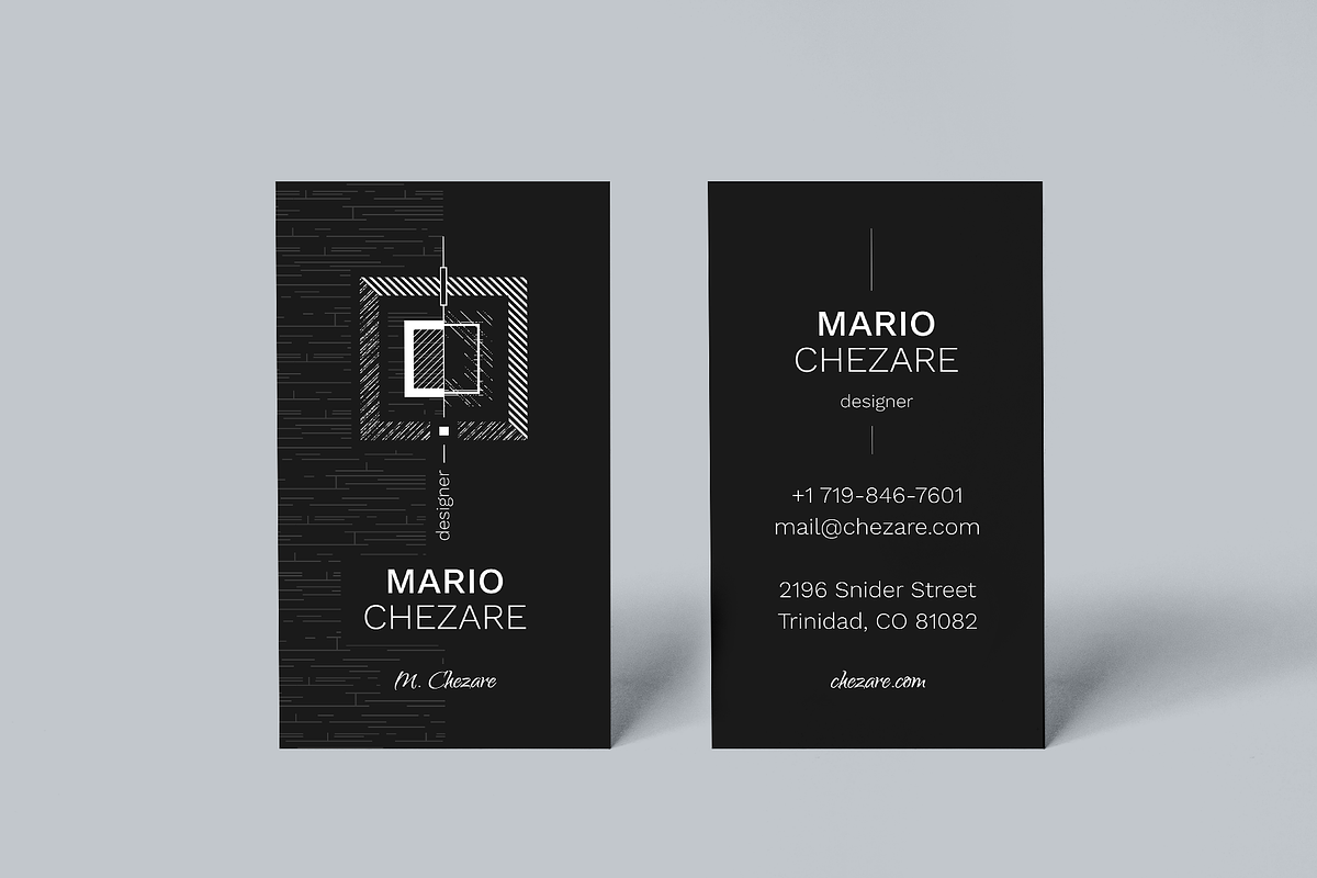 Chezare B. 8 Business Card Templates, a Business Card Template by le-genda (Photo 9 of 9)