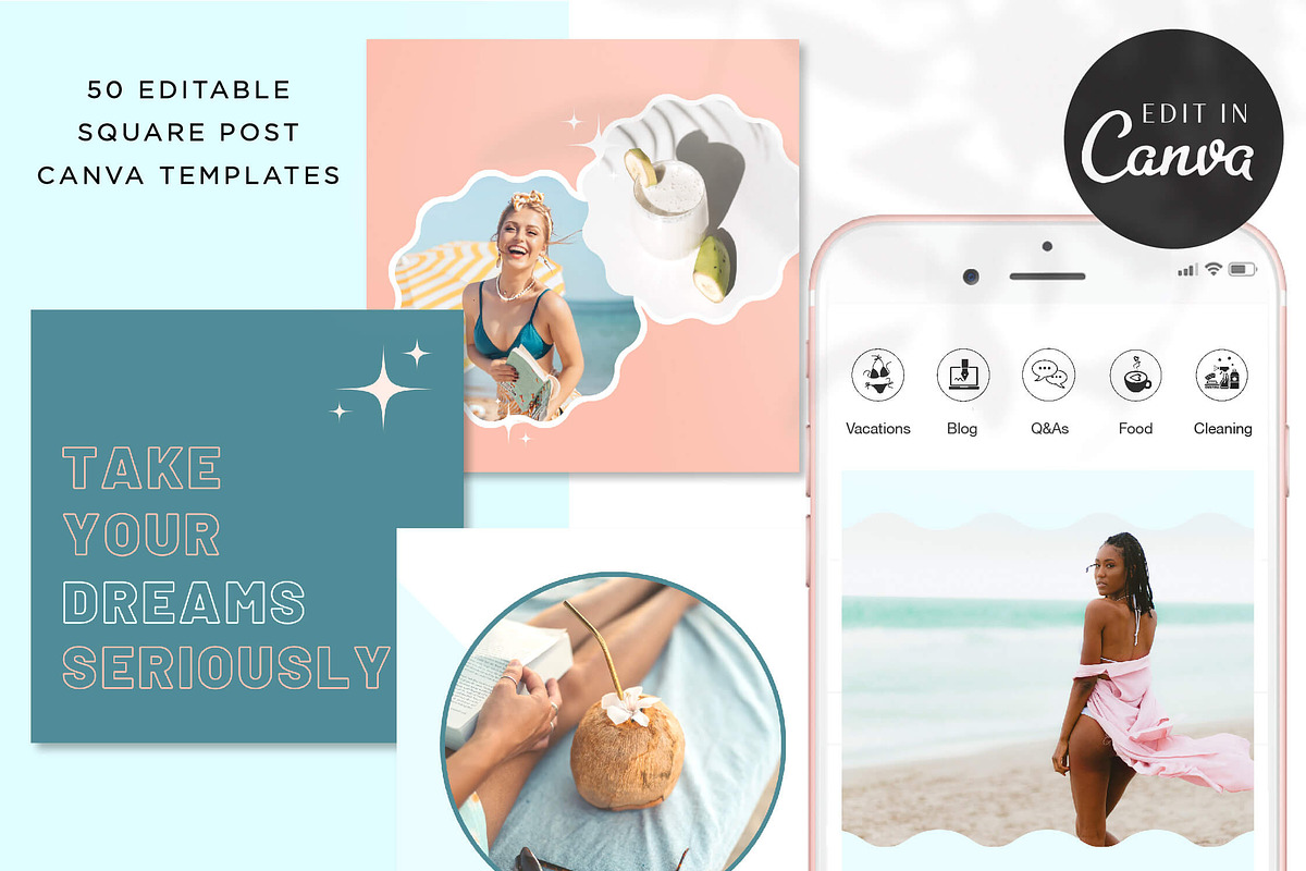 Instagram Templates Bright Fun Boho, a Social Media Template by Macarons and Mimosas (Photo 7 of 8)