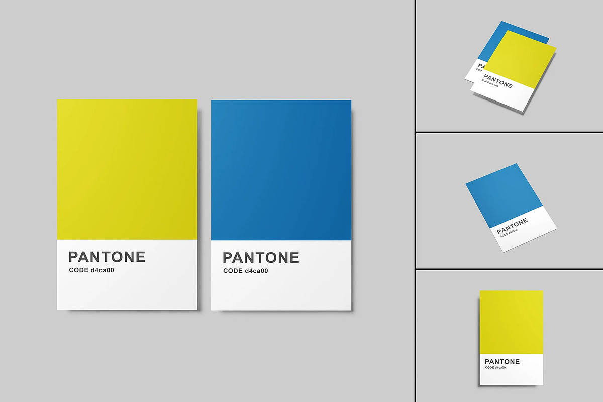 Pantone Card Color Mockup, an Advertising Mockup by Se٧enStudio (Photo 2 of 5)