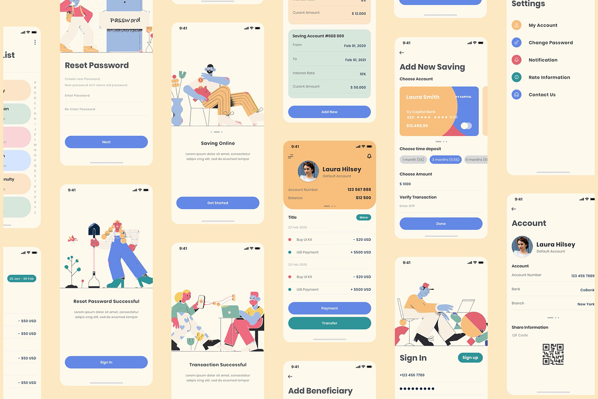 Vintage - Bank App Ui Kit, an App Template by Capi Product (Photo 5 of 6)