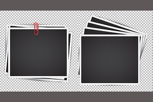 Vector Instant Photo Frames Set