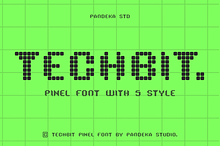 Techbit - 5 Pixel Font Styles