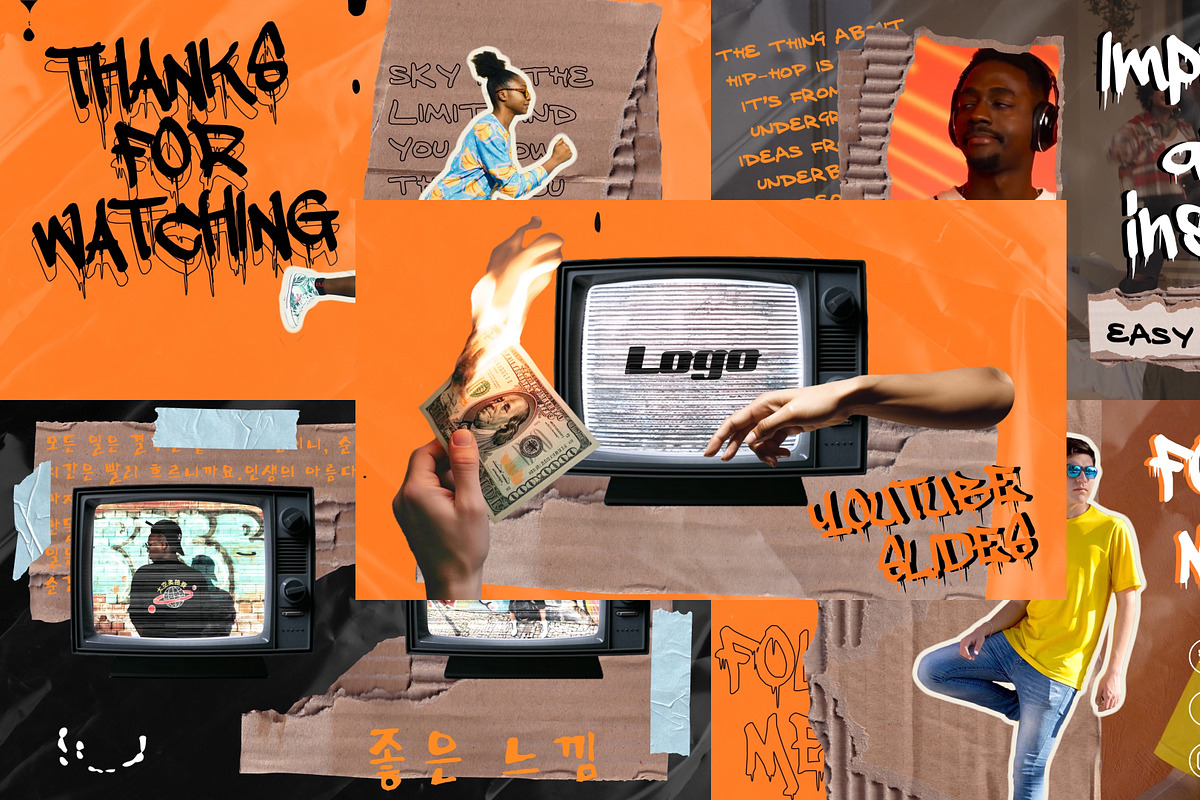 Urban Collage Endscreens | DaVinci, a Templates & Theme by FlashFXbox (Photo 1 of 2)