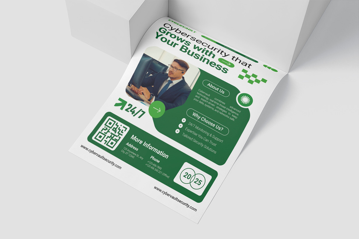 Cybervault Security - Flyer, a Flyer Template by Esensifiksi.studio (Photo 2 of 3)