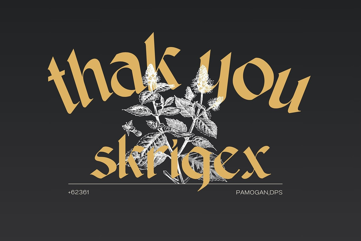 Skigrex Gothic - Blackletter Font, a Blackletter Font by Nirmana Visual (Photo 7 of 7)
