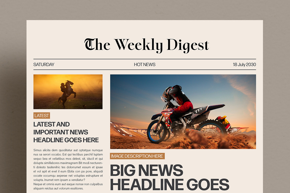 Modern Newsletter Layout Design